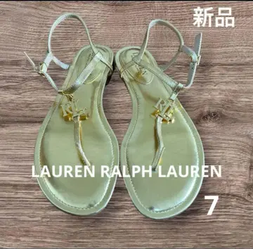 LAUREN 랄프 로렌 골드 샌들 7 미국 구매 새상품