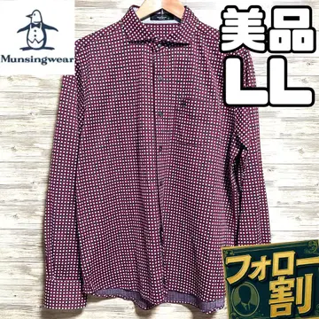 새상품급 먼싱웨어 체크 셔츠 긴팔 골프웨어