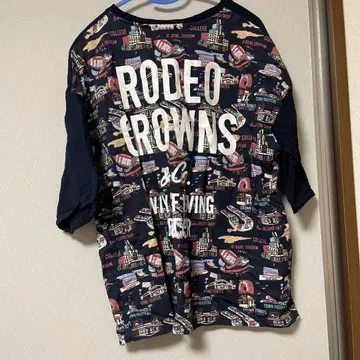 세탁만 미착용 RODEO CROWNS 래글런 슬리브 티셔츠 FREE