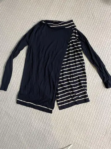 JOHN SMEDLEY 긴팔 상의 S 네이비/스트라이프