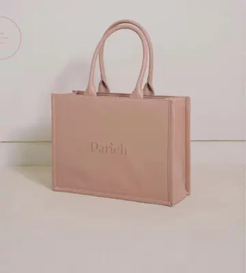 Darich 다리치 로고 가죽 토트백 핑크