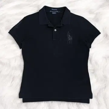 랄프 로렌 폴로 셔츠 스키니 폴로 빅 포니 올 블랙 피치 T
