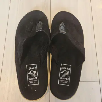 ISLAND SLIPPER 블랙 9 스웨이드 아일랜드 슬리퍼