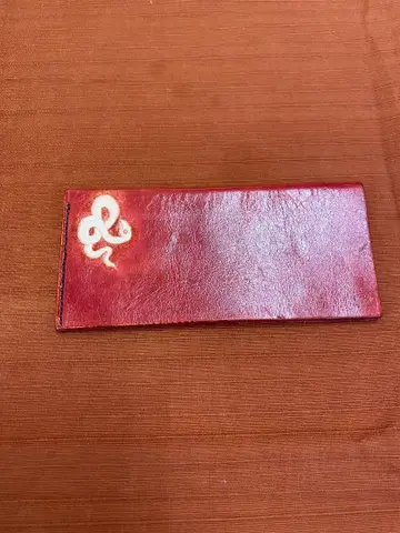 빨간색 뱀 무늬 지갑 약 10cm x 20cm