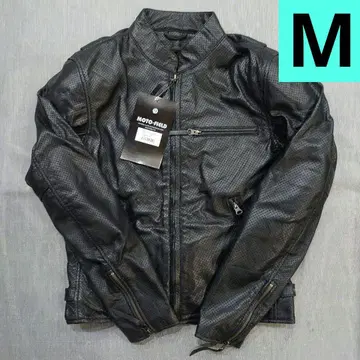 MFLJ011PN 블랙 M 사이즈 펀칭 가죽 자켓