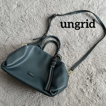 새상품급 ungrid 2way 백 블루 브라운 숄더백