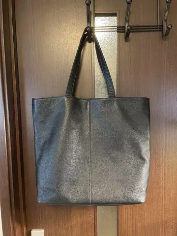 토트백, 남성용, 블랙, 천연 가죽