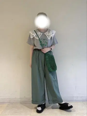 SALE/SM2/미사용 새상품 택/치노 와이드 팬츠/그린/S 사이즈