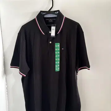 Tommy Hilfiger 블랙 피케 셔츠 XL