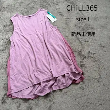 CHiLL365 미사용 새상품 슬리브리스 탑 플레어 탑 L