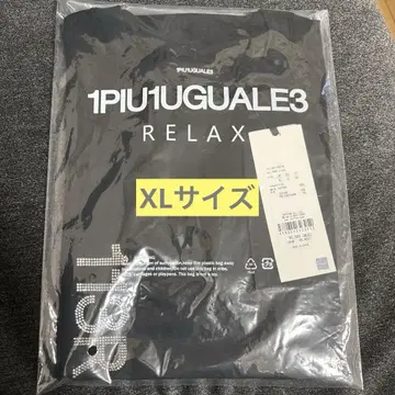 1PIU1UGUALE3 RELAX 블랙 티셔츠 LL사이즈