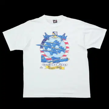 90s 빈티지 US NAVY USN 블루 엔젤스 티셔츠 구제 의류
