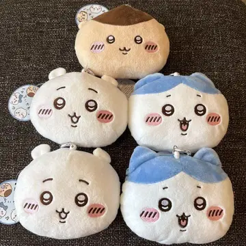 미사용 새상품 치이카와 봉제 인형 패스 케이스 파우치 5종 세트