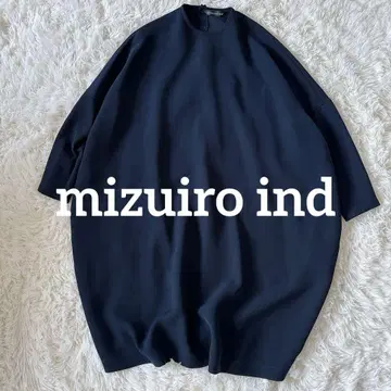 mizuiro ind 미즈이로 인드 코쿤 와이드 원피스 네이비