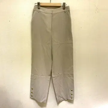 내추럴 뷰티 베이직 드라이 터치 밑단 버튼 스트레이트 팬츠 M