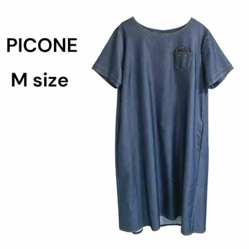 PICONE 피코네 데님 반팔 원피스 M 사이즈 체형 커버
