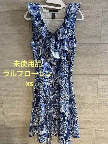 미사용품 로렌 랄프 로렌 페이즐리 A 라인 원피스 xs