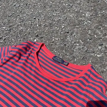 POLO 빨강과 파랑 스트라이프 티셔츠