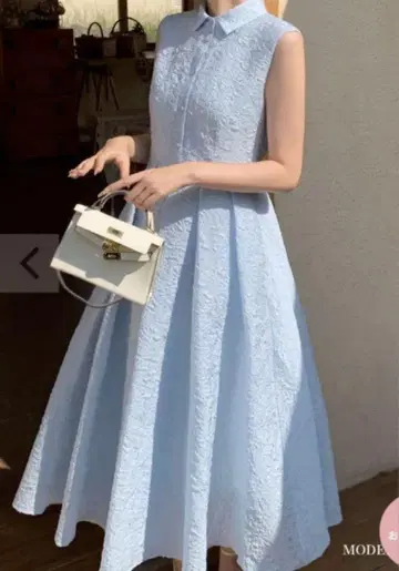 벌스데이 바쉬 JACQUARD HEPBURN DRESS BLUE