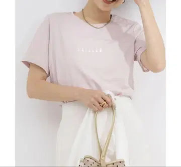 노리즈 프린트 티셔츠 로고 핑크 반팔 티셔츠