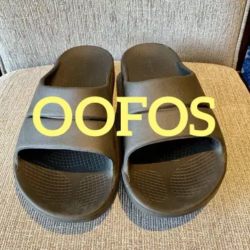 OOFOS 블랙 샌들 남성용 EU41 (28cm)