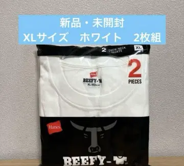 BEEFY-T 화이트 면100% 헤비 웨이트 T XL 사이즈 2장 세트