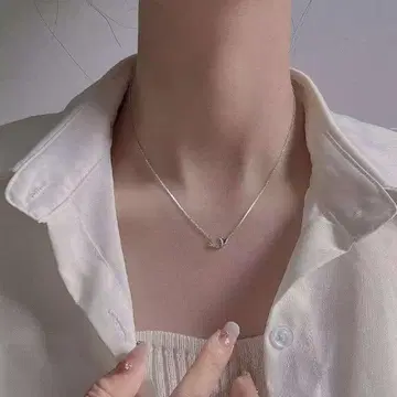 실버 클로버 펜던트 목걸이