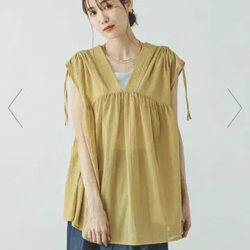 에어리 릴랙스 개더 블라우스 글로벌 워크