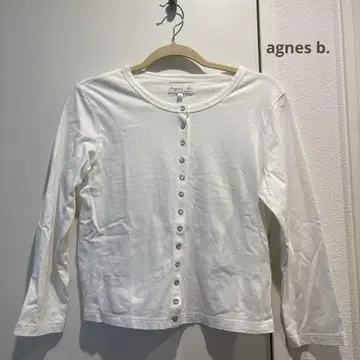 agnes b. 애니에스 가디건 M 사이즈 면 100 화이트