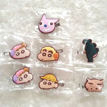 크레용 신짱 헤어 클립 7종 세트
