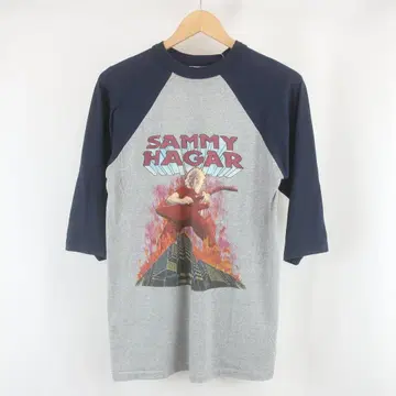 80s VINTAGE SAMMY HAGAR 페이드 밴딩 티셔츠 구제 의류