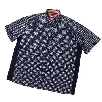 K322-50 TOMMY 타미힐피거 아로하 패턴 반팔 셔츠 별 XXL