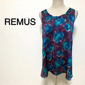 REMUS 아트 디자인 슬리브리스 시어 튜닉