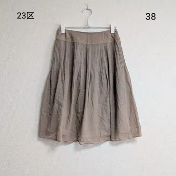 0083 23구 23KU 무릎 기장 플레어 스커트 38 사이즈
