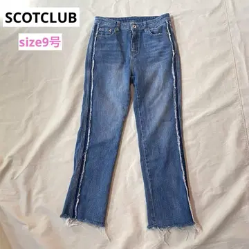 스콧 클럽 사이드 프린지 데님 팬츠 사이즈 9호