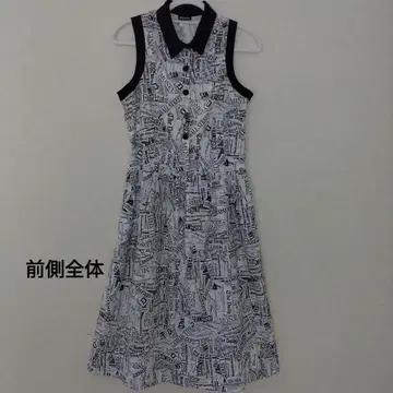 슬리브리스 셔츠 원피스 문자 프린트