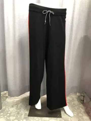desigual 블랙/레드 사이드 스트라이프 와이드 팬츠 XL