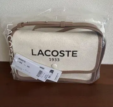 LACOSTE 1933 숄더백 아이보리/브라운 새상품 라코스테