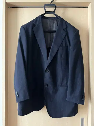 CHRISTIAN ORANI 네이비 스트라이프 자켓 빅 사이즈 XL