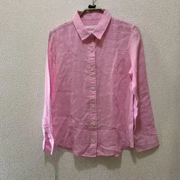 Spick & Span 린넨 핑크 긴팔 셔츠