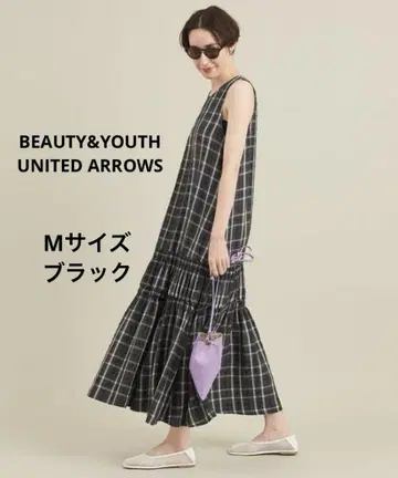 BEAUTY&YOUTH 유나이티드 애로우즈 슬리브리스 맥시 원피스