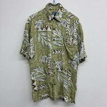 Hawaiian Moon 반팔 알로하 셔츠 XS 그린 계열 마4