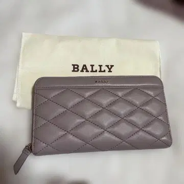 BALLY 퀼팅 퍼플 가죽 지갑