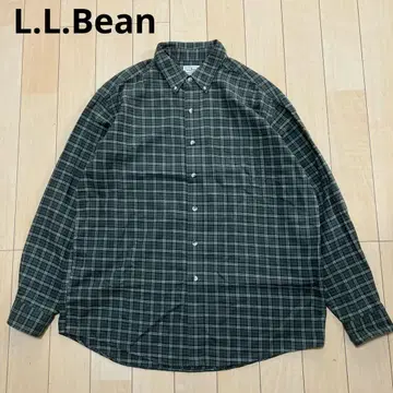 L.L.Bean 엘엘빈 긴팔 셔츠 체크 카키 그린 L