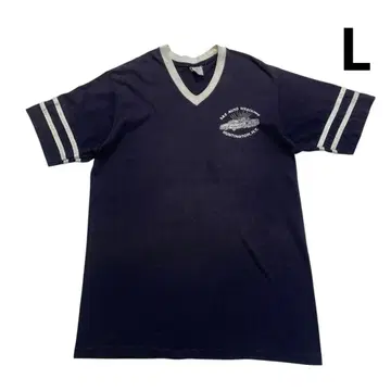 70s 80s USA제 Sport-t Stedman 티셔츠 L 퍼플네이비