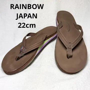 레인보우 샌들 가죽 내로우 스트랩 RAINBOW L 비치 샌들