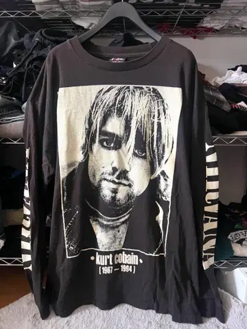 NIRVANA 커트 코베인 롱 T Kurt Cobain