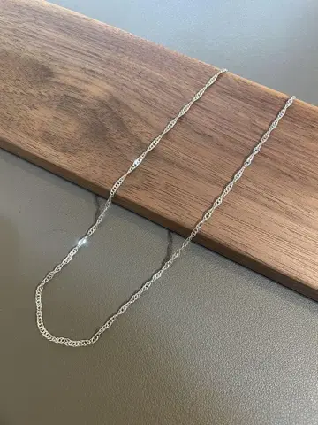 아발란치 실버 체인 목걸이 silver 925 폭 약 2mm