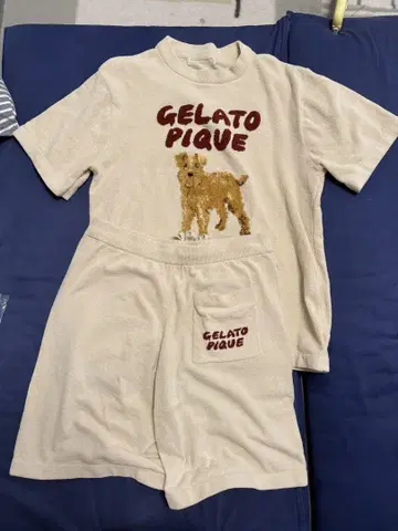 GELATO PIQUE 개 자수 룸웨어 세트 젤라 피케 상하의 세트