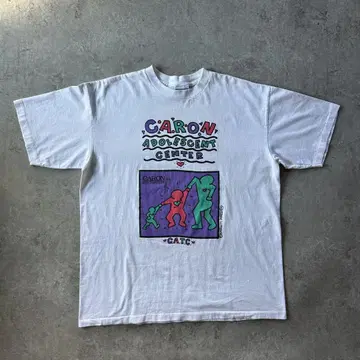 90s allsport 아트 티셔츠 USA제 화이트 XL 카렌 페레스